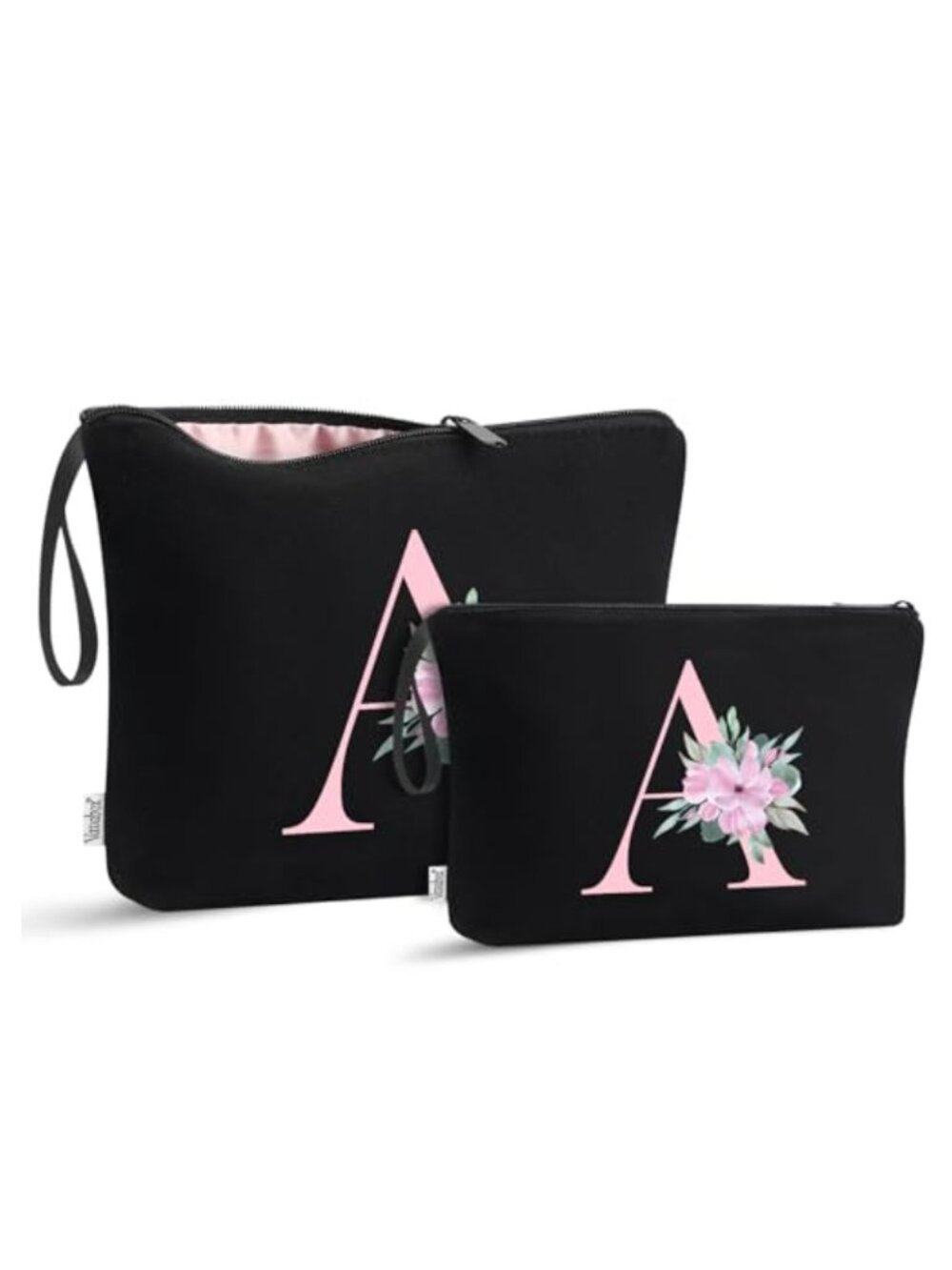 Personalized A-Z Canvas Cosmetic Bag Monogram Gift for Women
